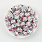 15mm Printed Cartoon Pattern Silicone Round Beads 50pcs - Sailor Girl