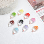 Clear Popsicle Acrylic Beads 20mm Colorful Drip Design 50pcs 2
