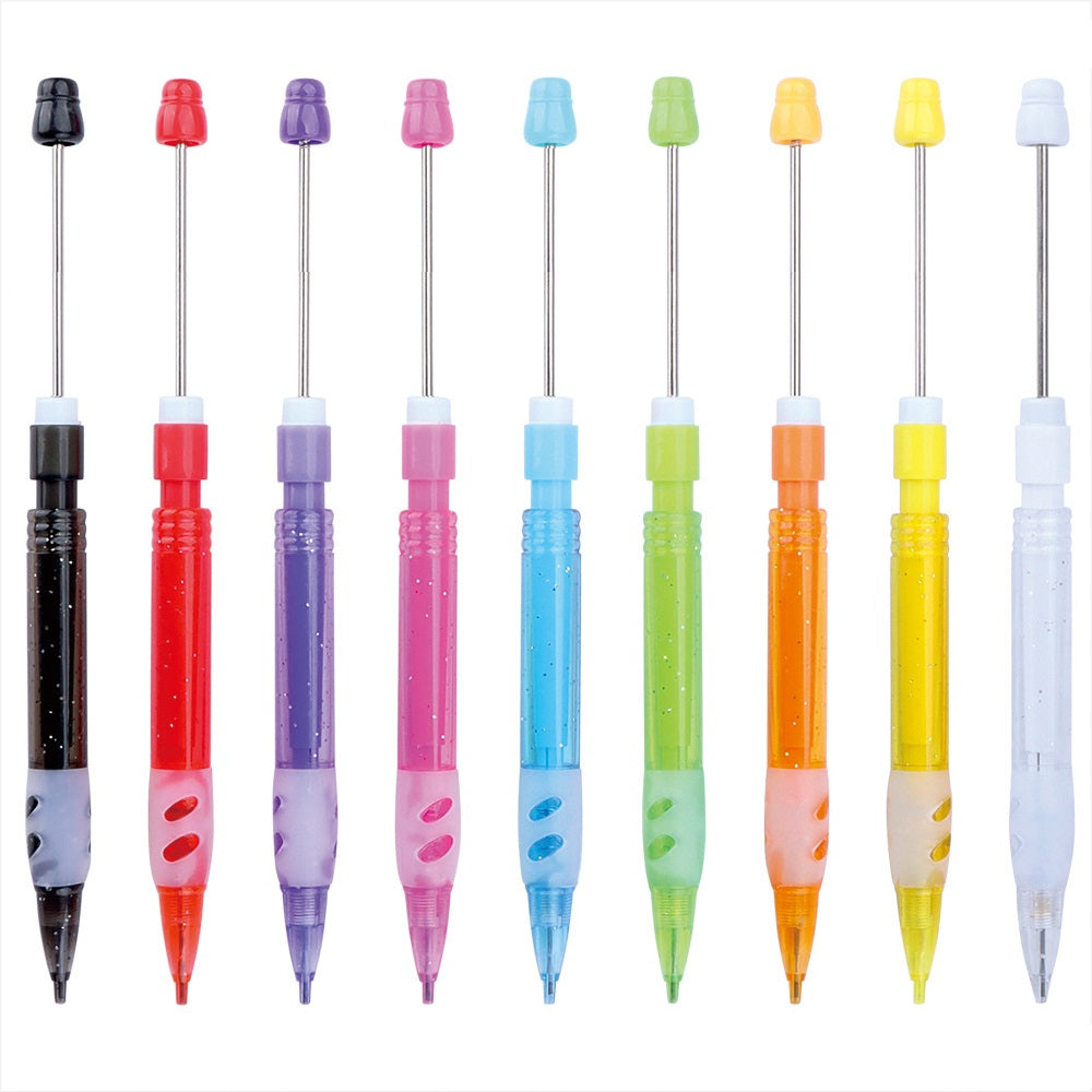 Beadable Mechanical Pencil Translucent Glittered Plastic Barrel 0.5mm