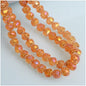 Faceted Glass Beads 10mm Matte Frosted Wavy Line Pattern 70pcs 6