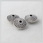 Alloy Round Spacer Beads 11mm Distressed Polka Dotted Tibetan 50pcs
