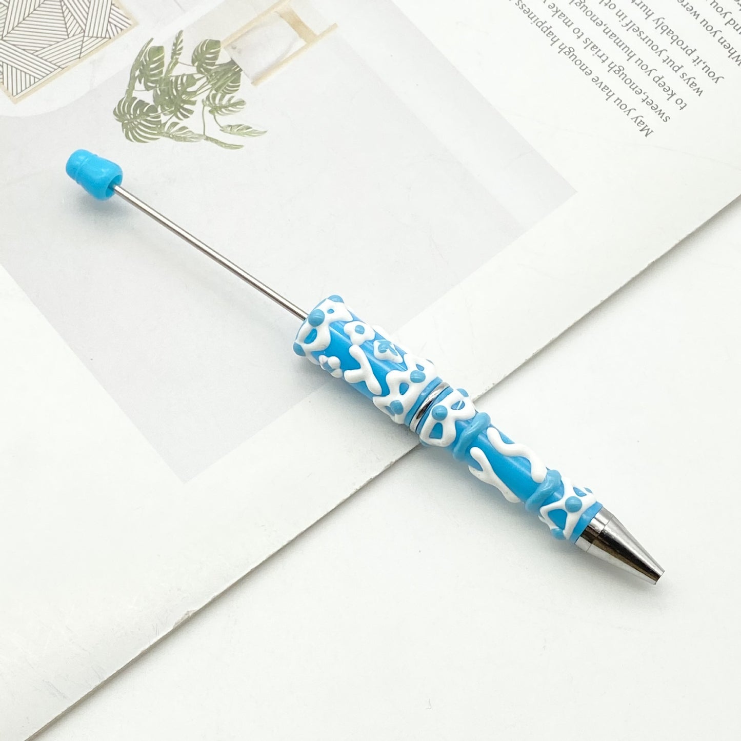 Beadable Pen Creative Candy Color Hand Painted Design  10