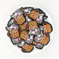 Orange Leopard Print School Supplies Silicone Focal Beads 20pcs - Orange
