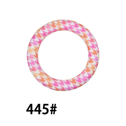 65mm Printed Round Silicone Rings 445