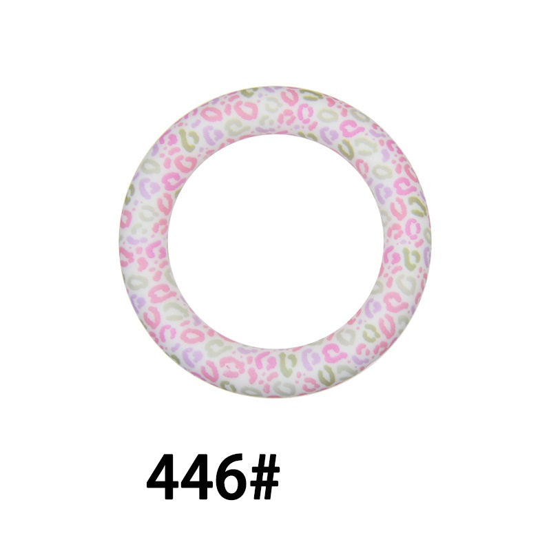 65mm Printed Round Silicone Rings 446