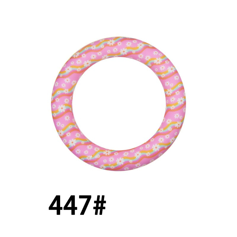 65mm Printed Round Silicone Rings 447