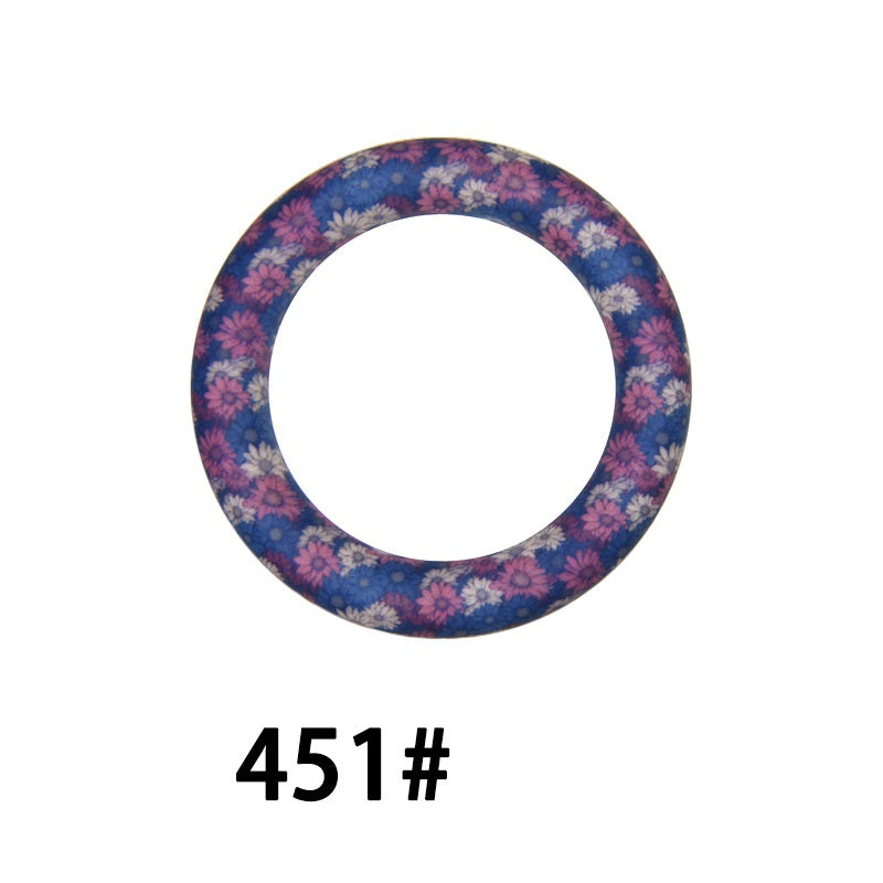 65mm Printed Round Silicone Rings 451