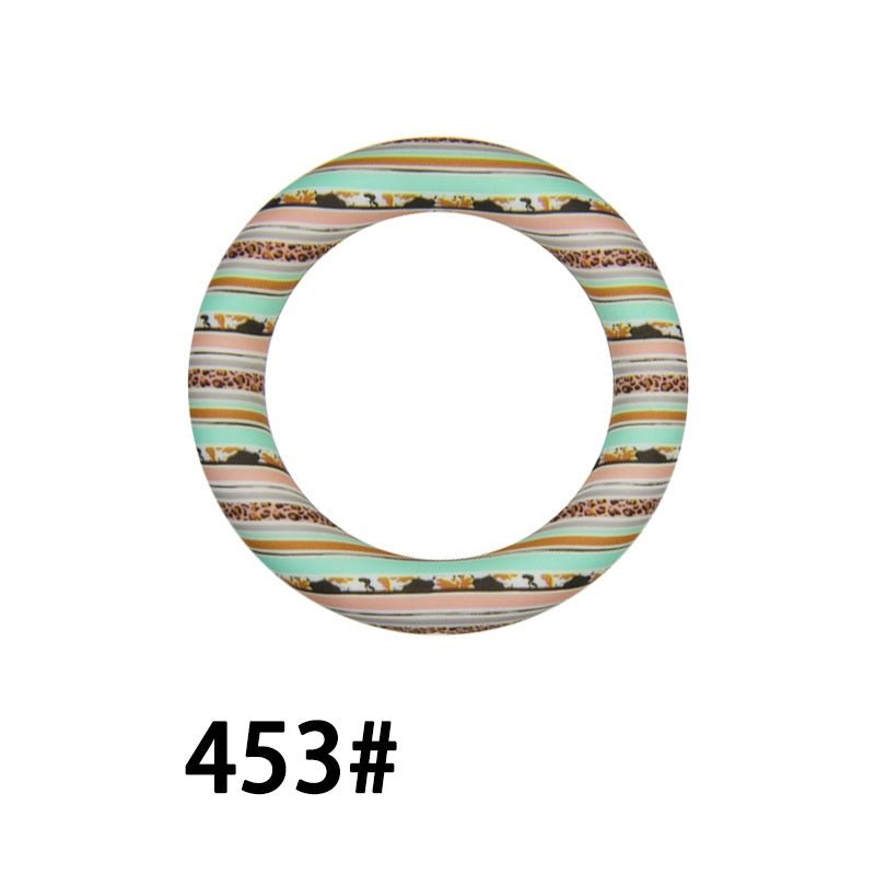 65mm Printed Round Silicone Rings 453