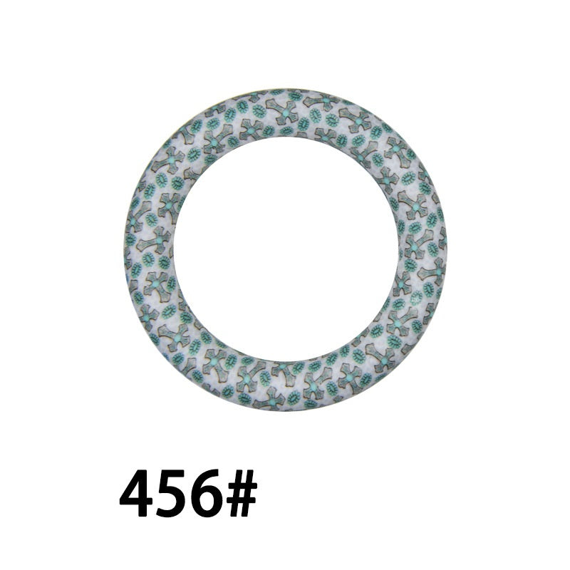 65mm Printed Round Silicone Rings 456