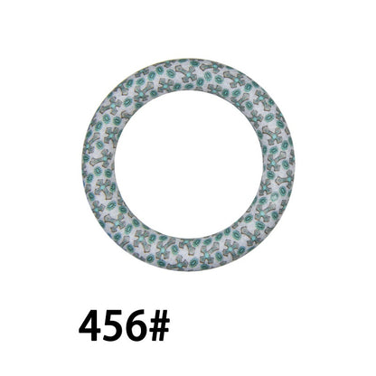 65mm Printed Round Silicone Rings 456