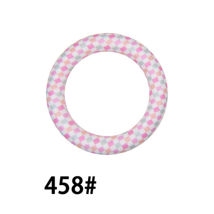 65mm Printed Round Silicone Rings 458