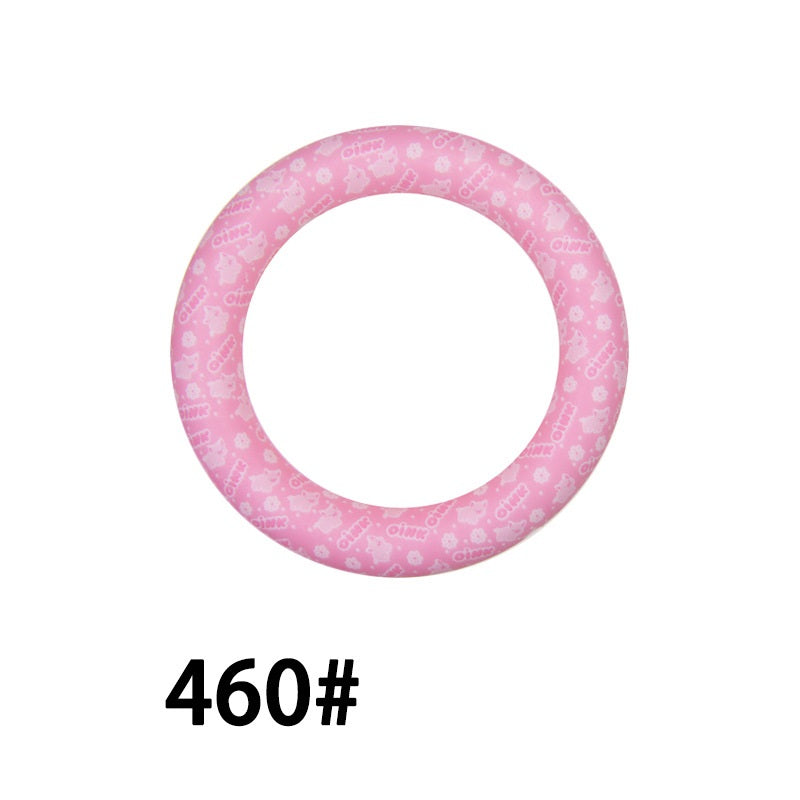 65mm Printed Round Silicone Rings 460