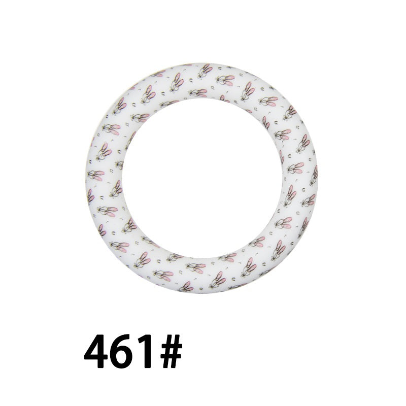 65mm Printed Round Silicone Rings 461