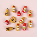 Silicone 3D Focal Beads Teacher Apple With Pencil and Gnome 20pcs 2