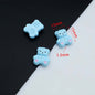 Teddy Bear Metal Beads 15mm Baking Painted Fabric Design 10pcs 5