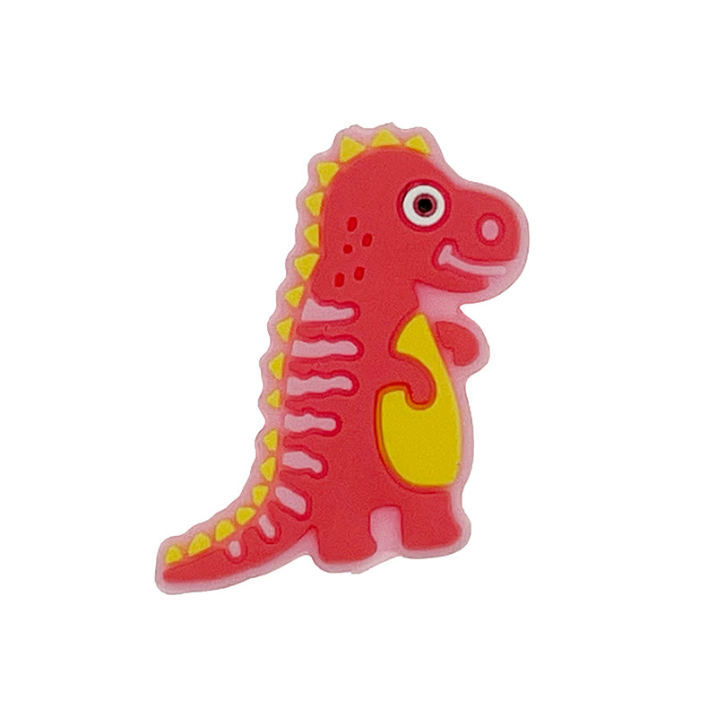 Silicone Focal Beads Dinosaur Yellow Belly Accent 20pcs 4