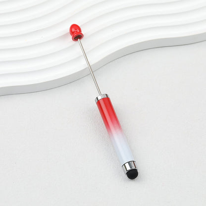 Gradient Color 3 In 1 Beadable Stylus Pens Plastic Body - Red gradient