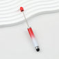 Gradient Color 3 In 1 Beadable Stylus Pens Plastic Body - Red gradient