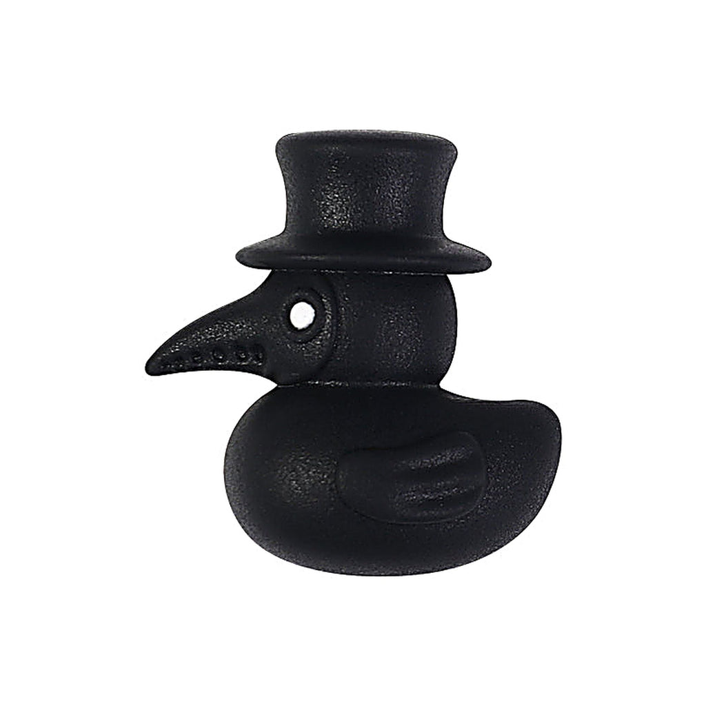 3D Bird Silicone Focal Beads Owl Peacock Cute Animal Charms 20pcs - Black Bird