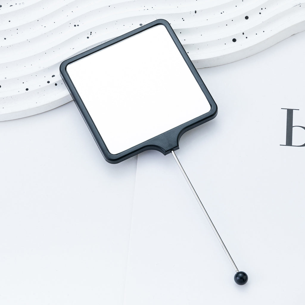 Beadable Plastic Mirrors Handheld Square
