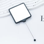 Beadable Plastic Mirrors Handheld Square