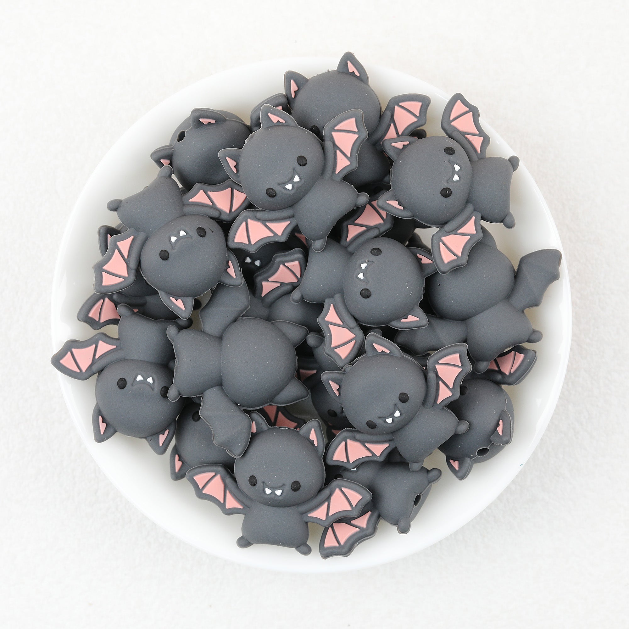 3D Halloween Cute Charms Bat Silicone Focal Beads 20Pcs  2