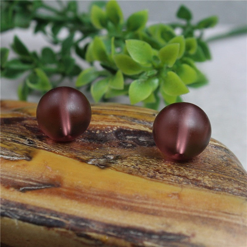 Frosted Round Glass Beads 6mm Assorted Colors Matte Finish 100pcs 11