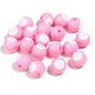 Colored Billiard Ball Round Acrylic Beads 16mm Glossy 10pcs 20