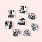 Silicone Focal Beads Fishing Theme Bold Fish and Hook Designs 20pcs 4