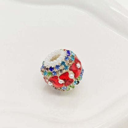 Full Rhinestone Bubblegum Rhinestone Beads 18mm Glam 4pcs 9