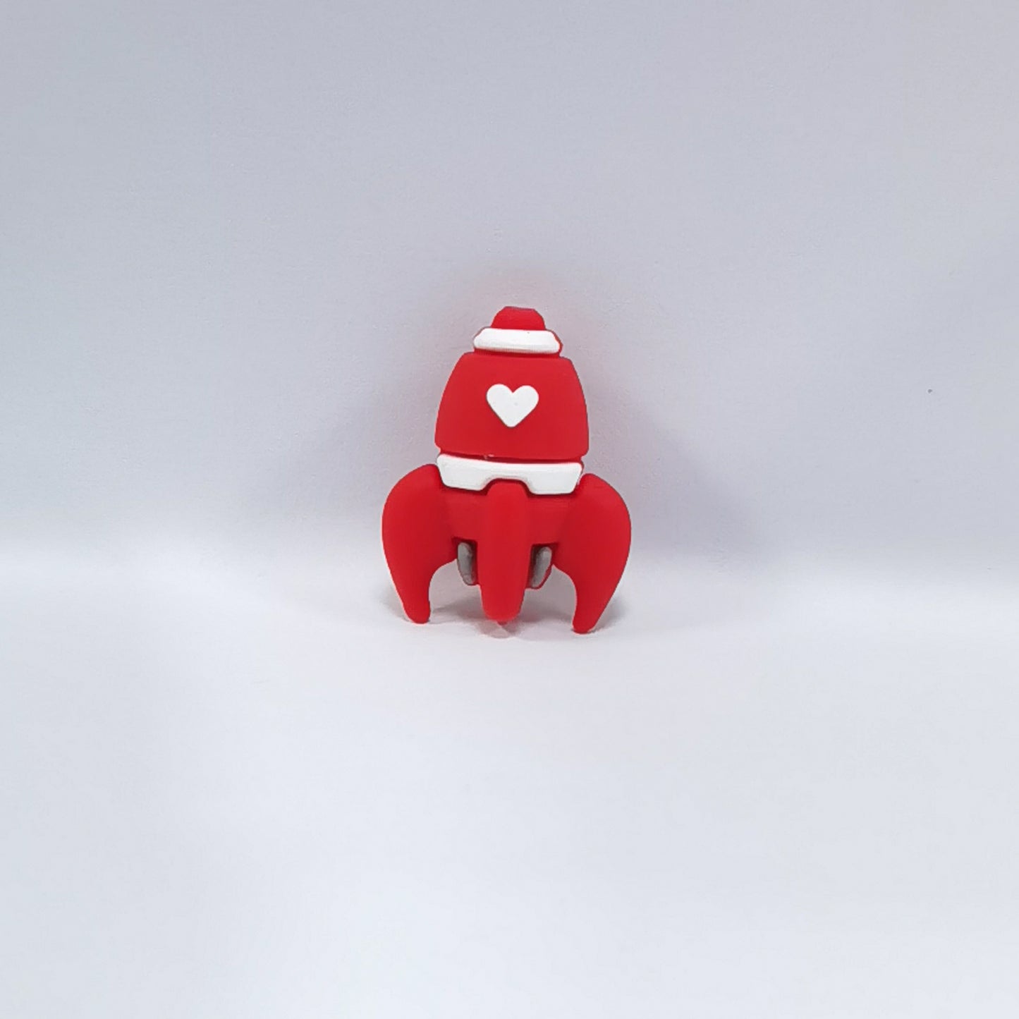 Silicone 3D Focal Beads Color Love Rocket Heart Detail 20pcs 5
