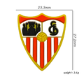 Silicone Focal Beads Football Team Sevilla FC Shield Design 20pcs