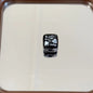Black Doodle Square Acrylic Beads 14mm Unique Design 10pcs 7
