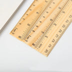 Natural Wood Measuring Rulers Smooth Grain 15cm 20cm 30cm 10pcs 4