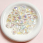 Transparent Heart Acrylic Beads 17x19mm Pastel Iridescent 10pcs 4