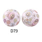 15mm Silicone Beads Rhombus Printed Design 50pcs 42