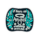 Silicone Focal Beads Angel Wing Turquoise Text I Have An Angel Watching Over Me