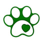 Silicone Focal Beads Paw Print Heart Accent Matte Finish 20pcs 4