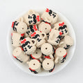 3D Father's Day Khaki Teacup Silicone Focal Beads 20pcs