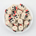 3D Father's Day Khaki Teacup Silicone Focal Beads 20pcs