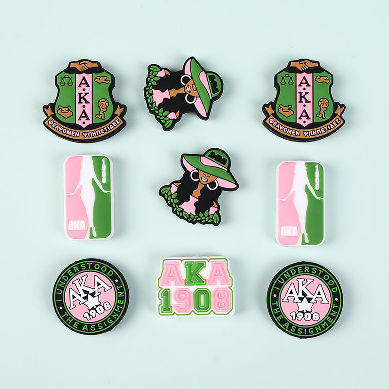 Silicone Focal Beads AKA Women Badge Layered AKA Emblems 20Pcs 3