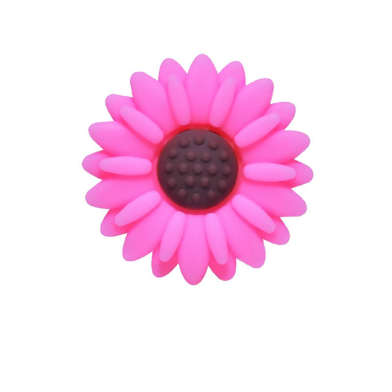 Silicone Focal Beads Daisy Sunflower Round Layout 20pcs 19