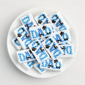 Silicone Focal Beads Dad Polka Dots Fedora 20pcs