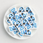 Silicone Focal Beads Dad Polka Dots Fedora 20pcs