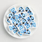 Silicone Focal Beads Dad Polka Dots Fedora 20pcs