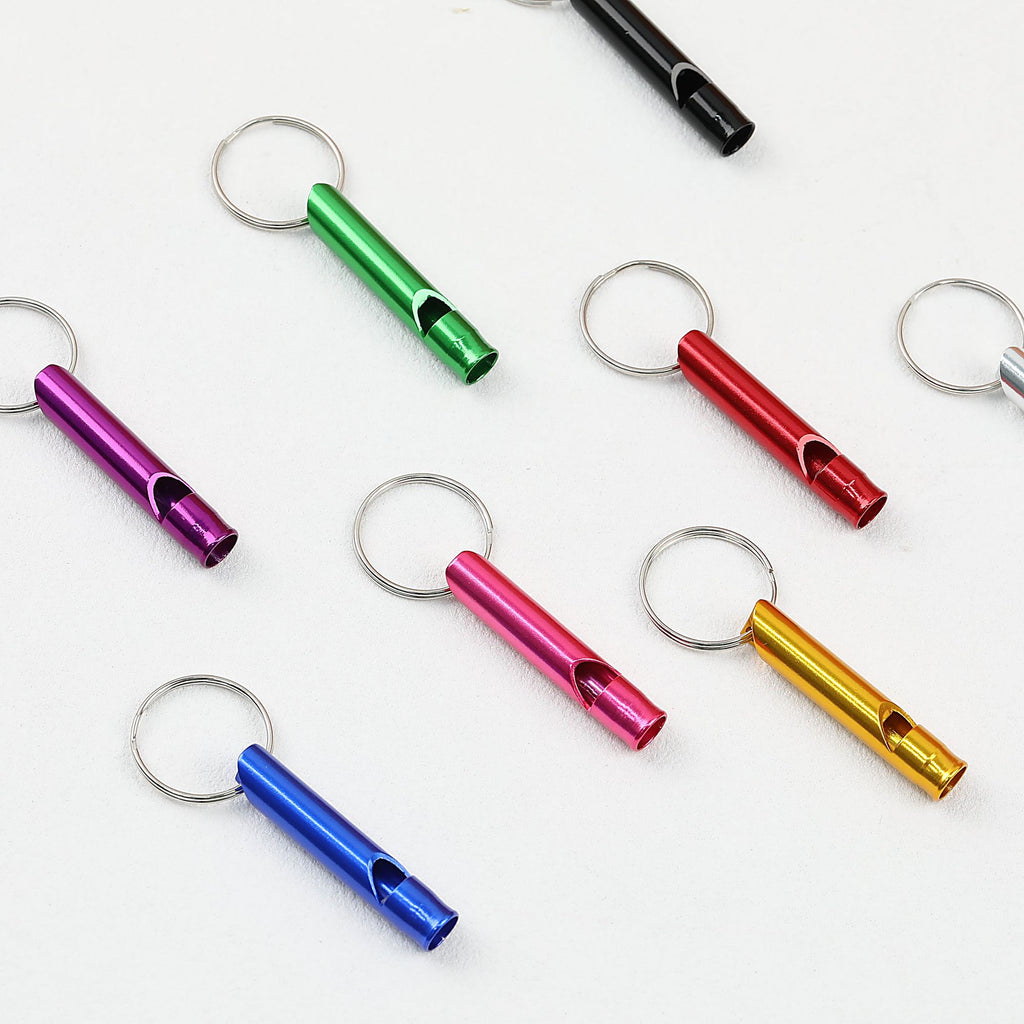 Outdoor Survival Whistle Keychain Aluminum Alloy Lightweight Durable