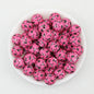 Cow Skull Pattern 15mm Silicone Round Beads Printed Design 50pcs 3