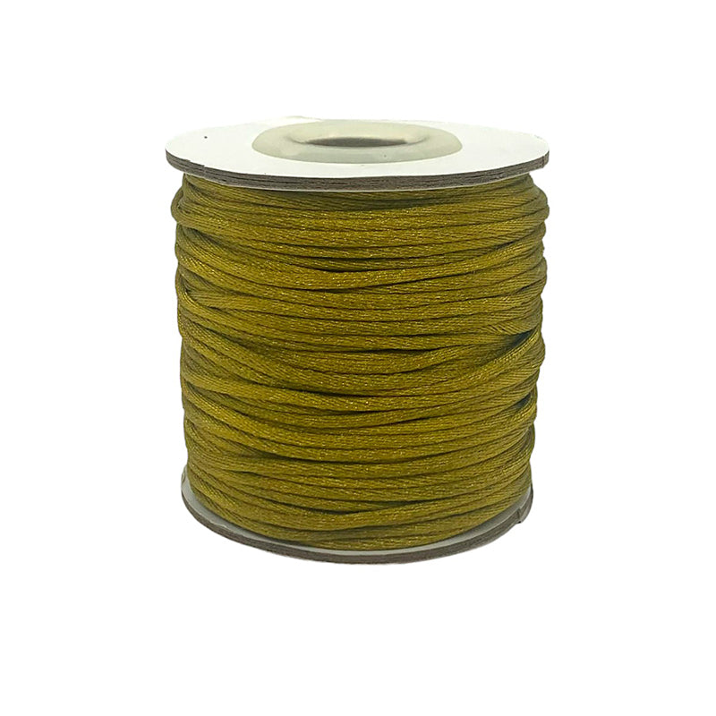 Nylon Beading Cord 2mm Bright Gold Yellow Smooth Satin Finish 414 Yards 15