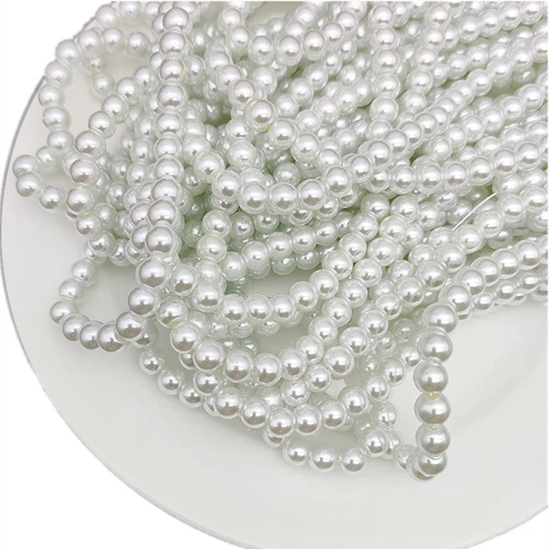 Pearl Glass Beads Round 3-14mm White Imitation Glass Pearls 4