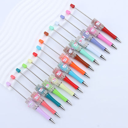 Beadable Pen with Kitty and Rhinestone  3